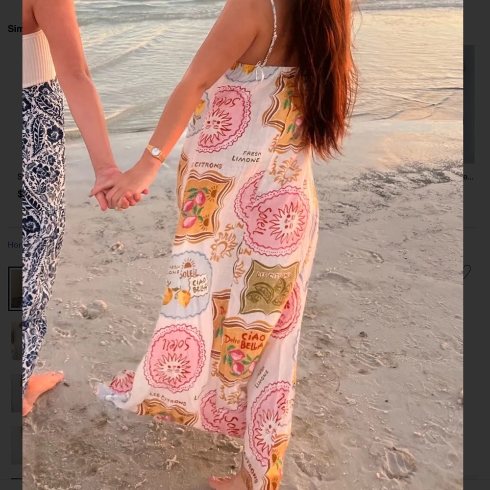 Paper Heart Maxi Dress Ciao Bella Sz L - Picture 4 of 6